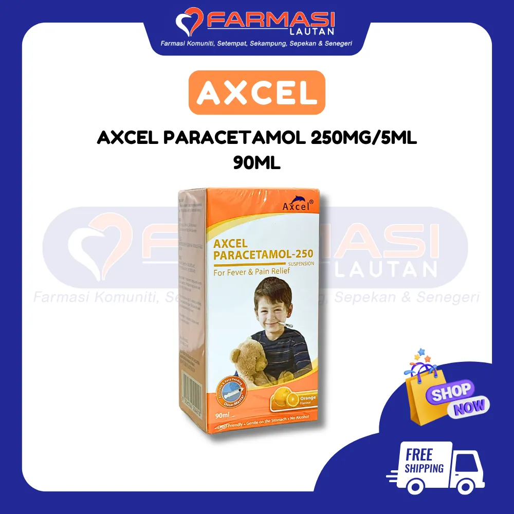 AXCEL PARACETAMOL-250 SUSPENSION ORANGE 90 ML