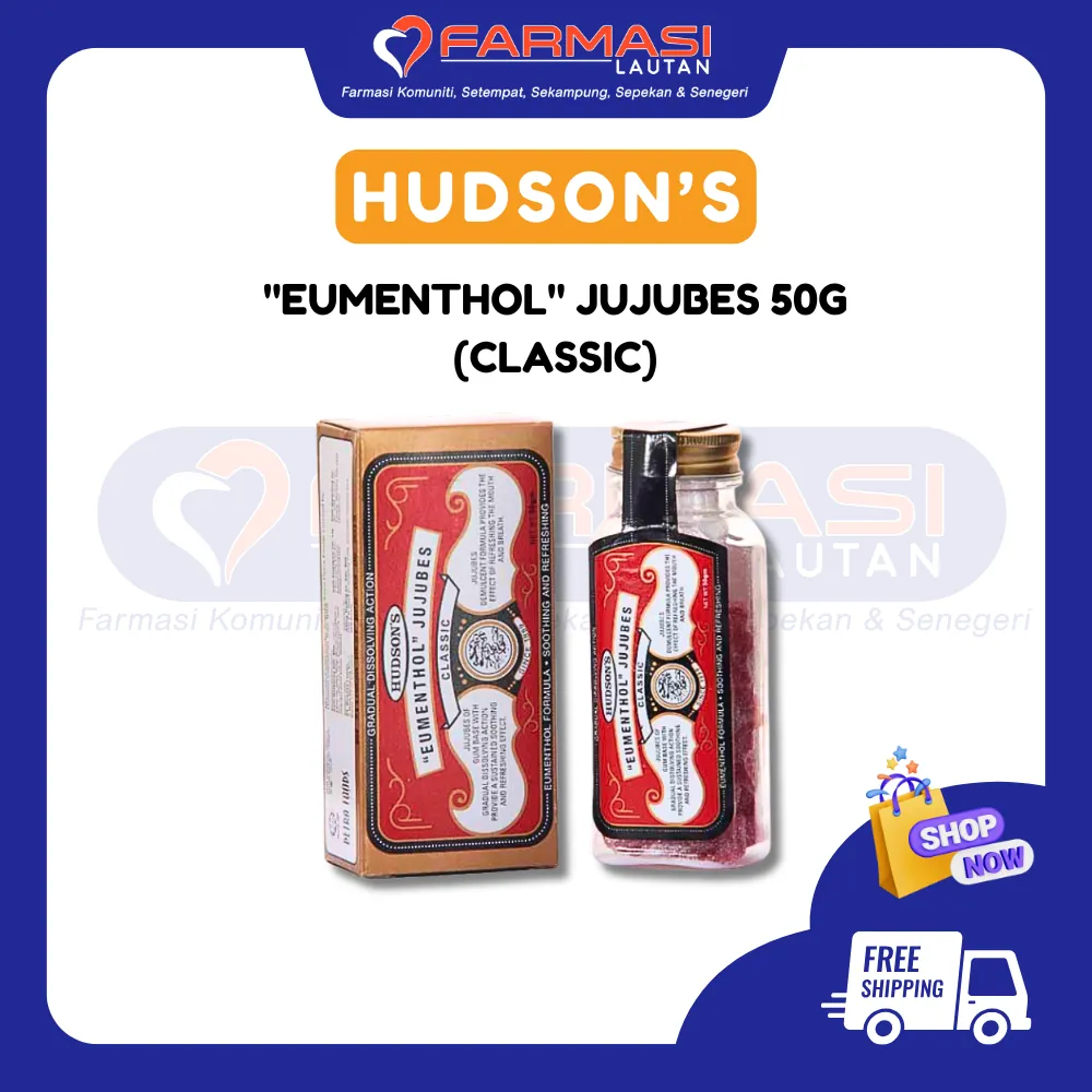 HUDSON'S "EUMENTHOL" JUJUBES CLASSIC 50 G