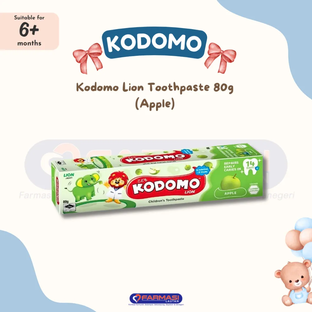 KODOMO LION TOOTHPASTE APPLE 80 G