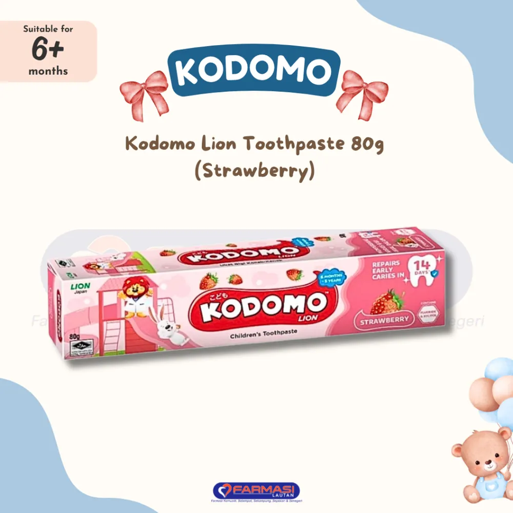 KODOMO LION TOOTHPASTE STRAWBERRY 80 G