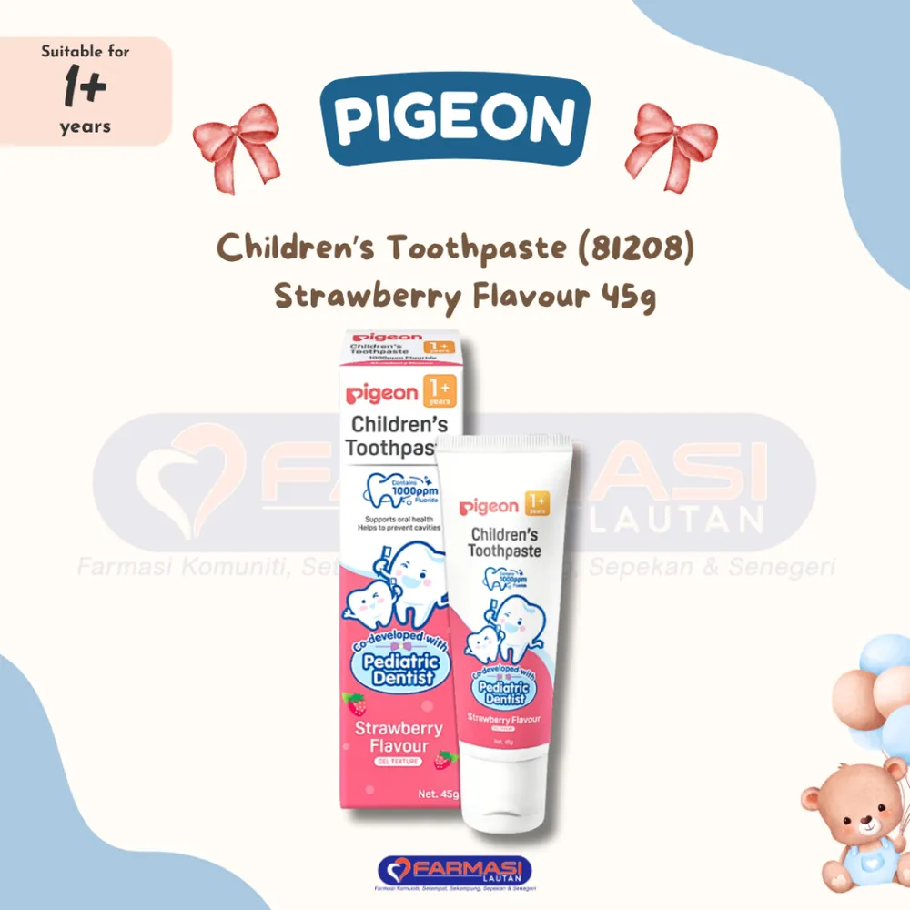 PIGEON 81208 TOOTHPASTE FOR CHILDREN 1+ STRAWBERRY 45 G