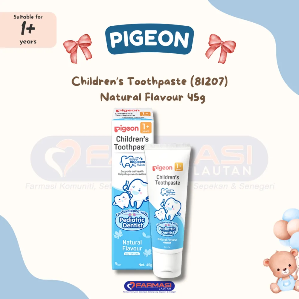PIGEON 81207 TOOTHPASTE FOR CHILDREN 1+ NATURAL 45 G