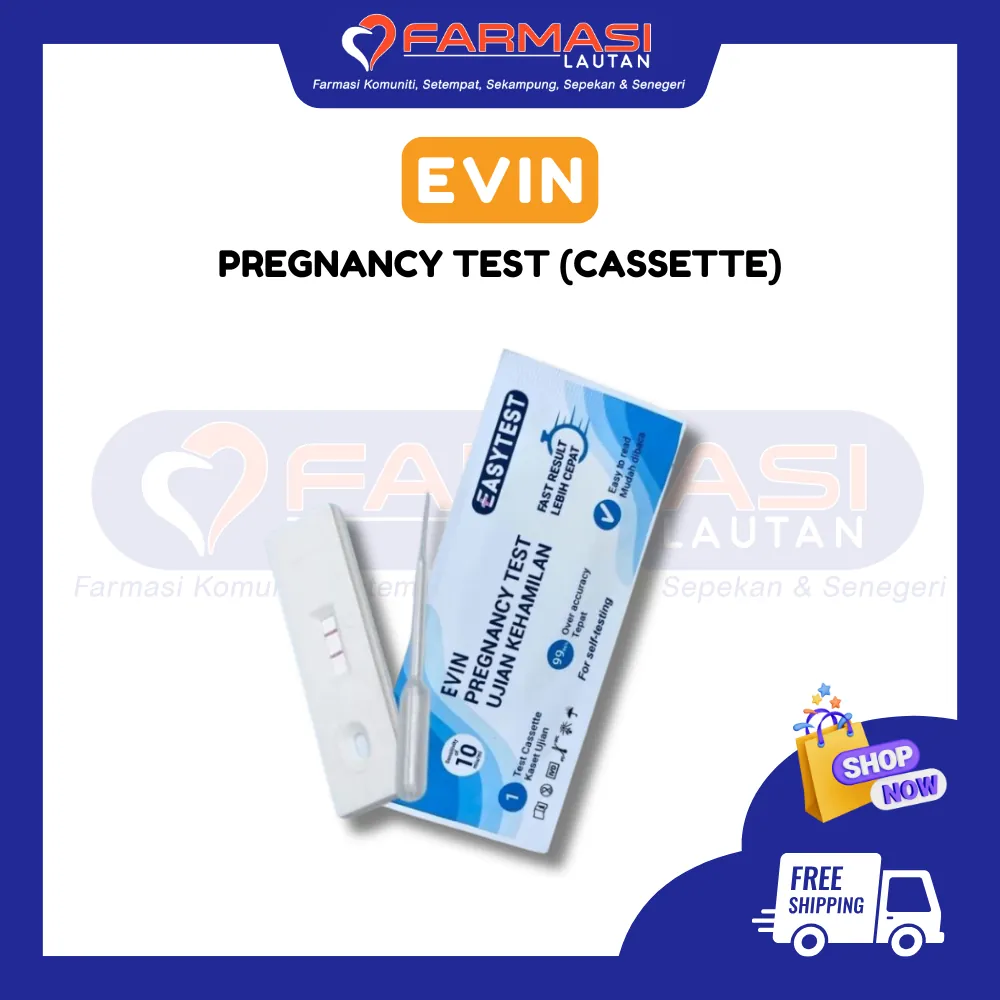 EVIN PREGNANCY TEST (CASSETTE) 10MIU/ML/PCKT