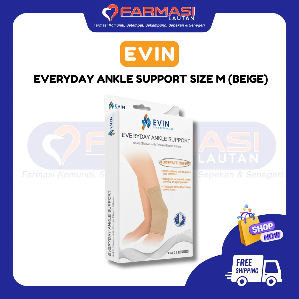 EVIN EVERYDAY ANKLE SUPPORT SIZE M (BEIGE)