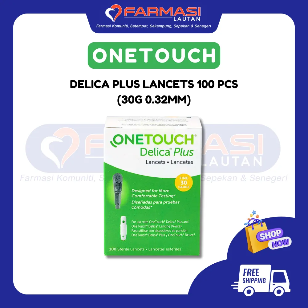 ONETOUCH DELICA PLUS 30 G 0.32 MM 100 LANCETS