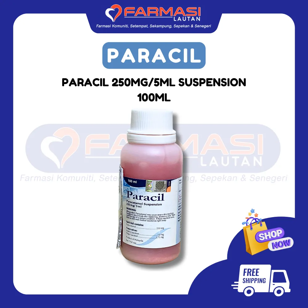 PARACIL PARACETAMOL SUSPENSION 250 MG/ 5 ML 100 ML