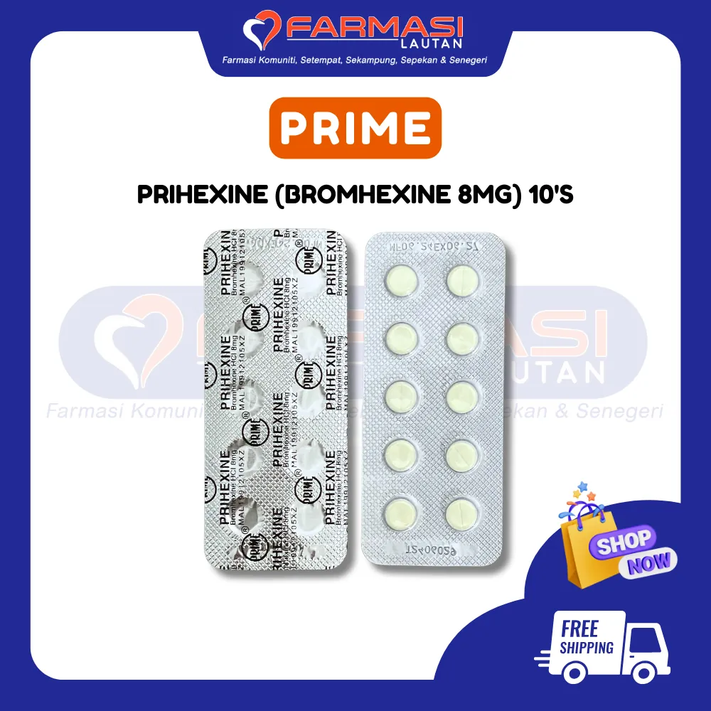 PRIHEXINE 8 MG 10 TABS