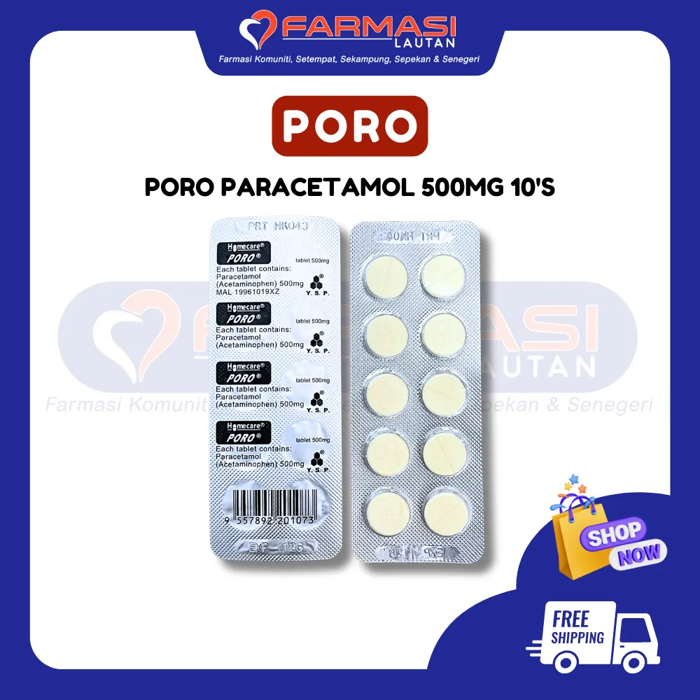 YSP PORO 500 MG 10 TABS