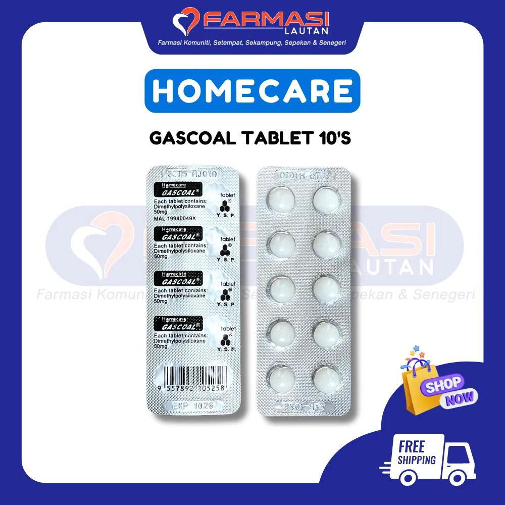 YSP GASCOAL TABLET 50 MG 10 TABS