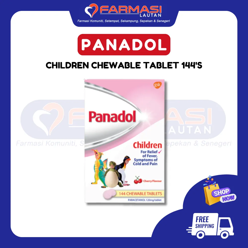 PANADOL CHILDREN CHERRY 144 CHWTABS