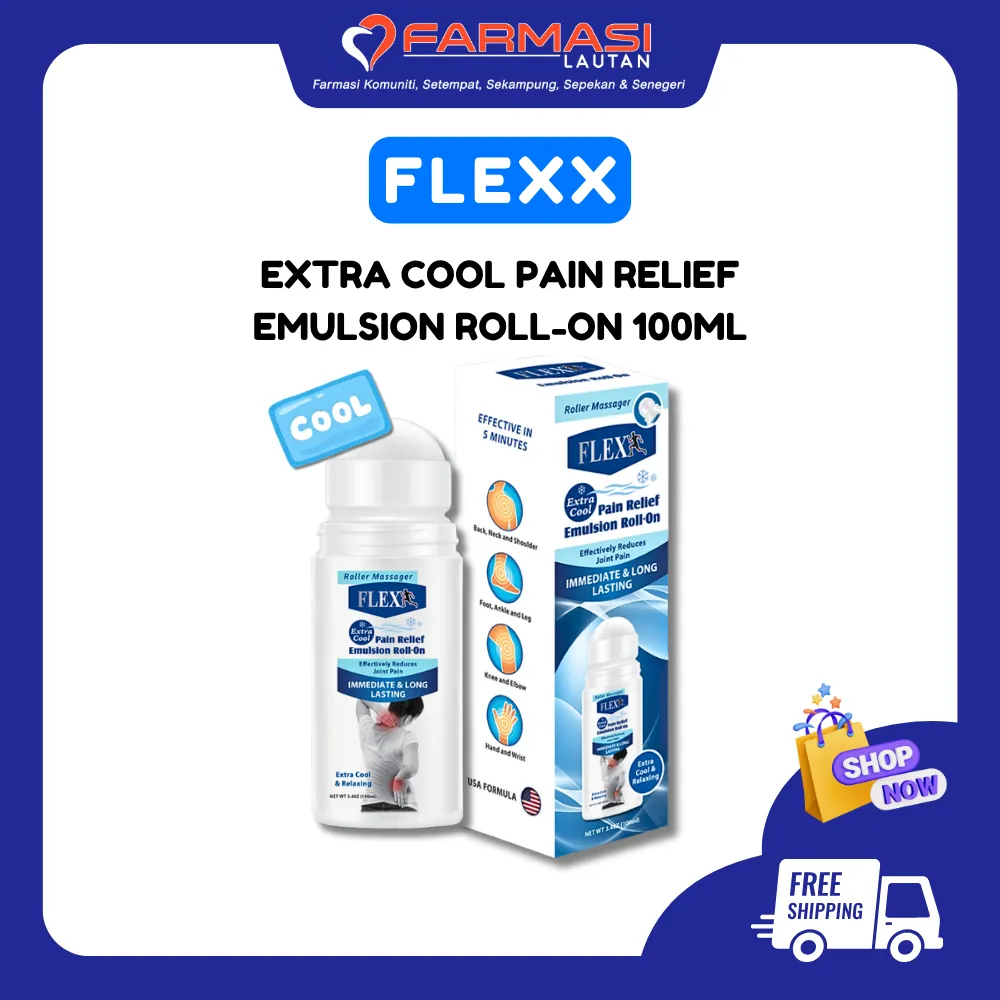 FLEXX EXTRA COOL PAIN RELIEF ROLL ON 100 ML