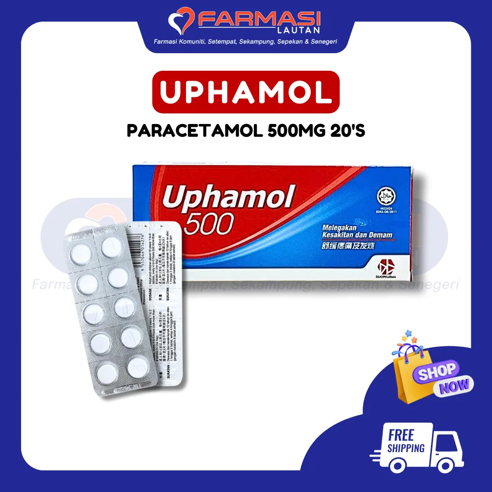 UPHAMOL 500 MG 20 TABS