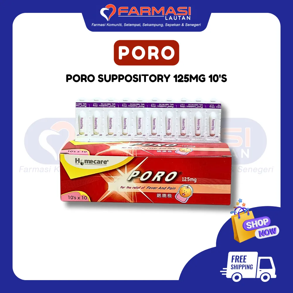 YSP PORO 125 MG 10 SUPPS
