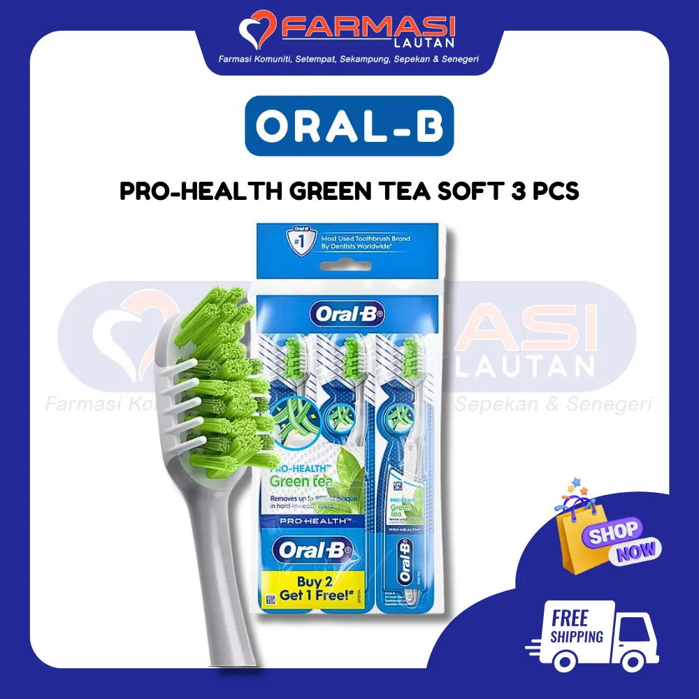 ORAL-B PRO-HEALTH GREEN TEA SOFT B2F1