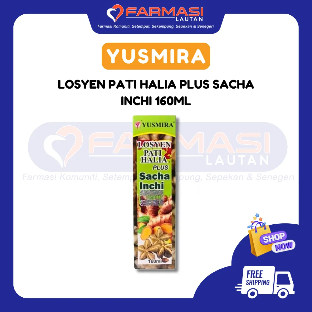 YUSMIRA LOSYEN PATI HALIA PLUS SACHA INCHI 160 ML