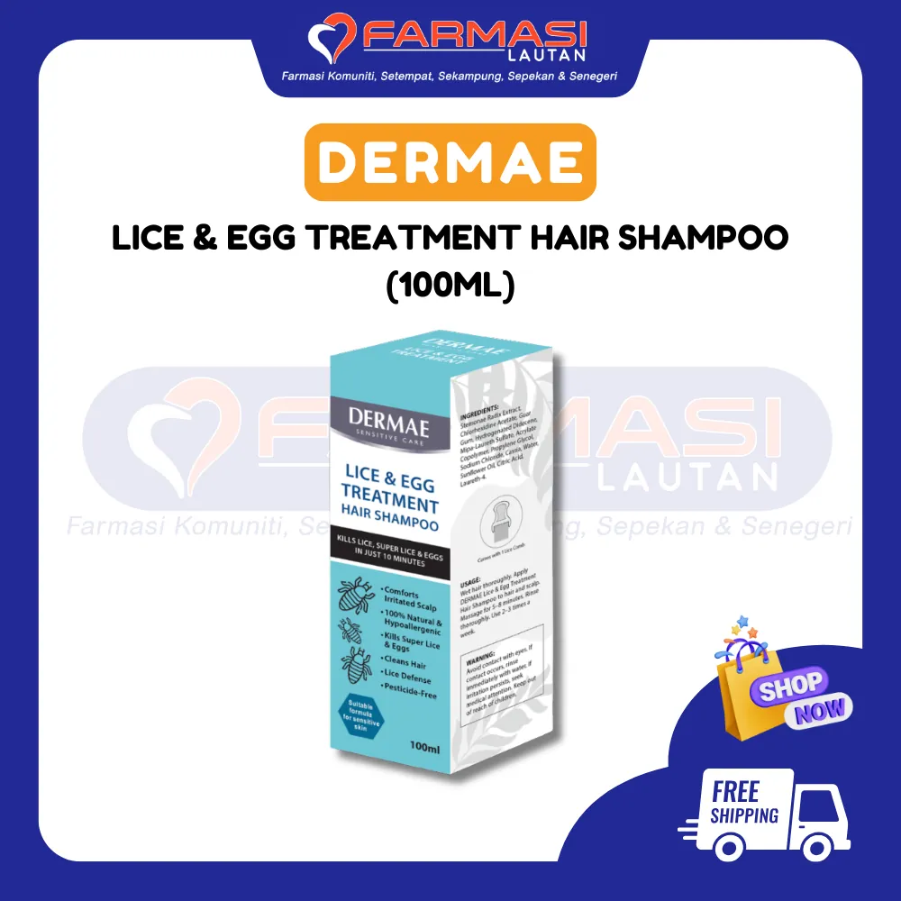 DERMAE LICE & EGG TREATMENT SHAMPOO 100 ML