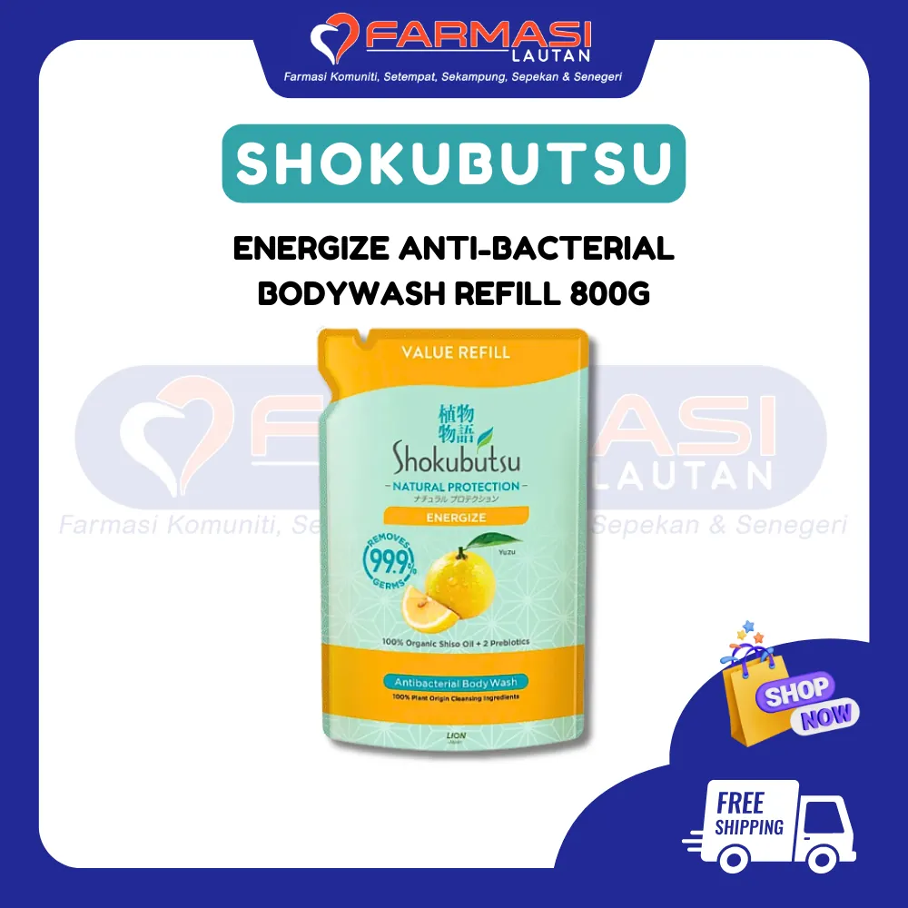 SHOKUBUTSU NATURAL PROTECTION BODYWASH ENERGIZE 800 G