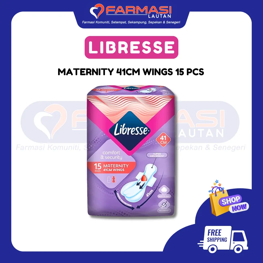 LIBRESSE MATERNITY WINGS 41 CM 15 PADS