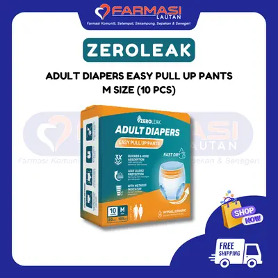 ZERO LEAK ADULT PANTS SIZE M 10 PCS (OREN)