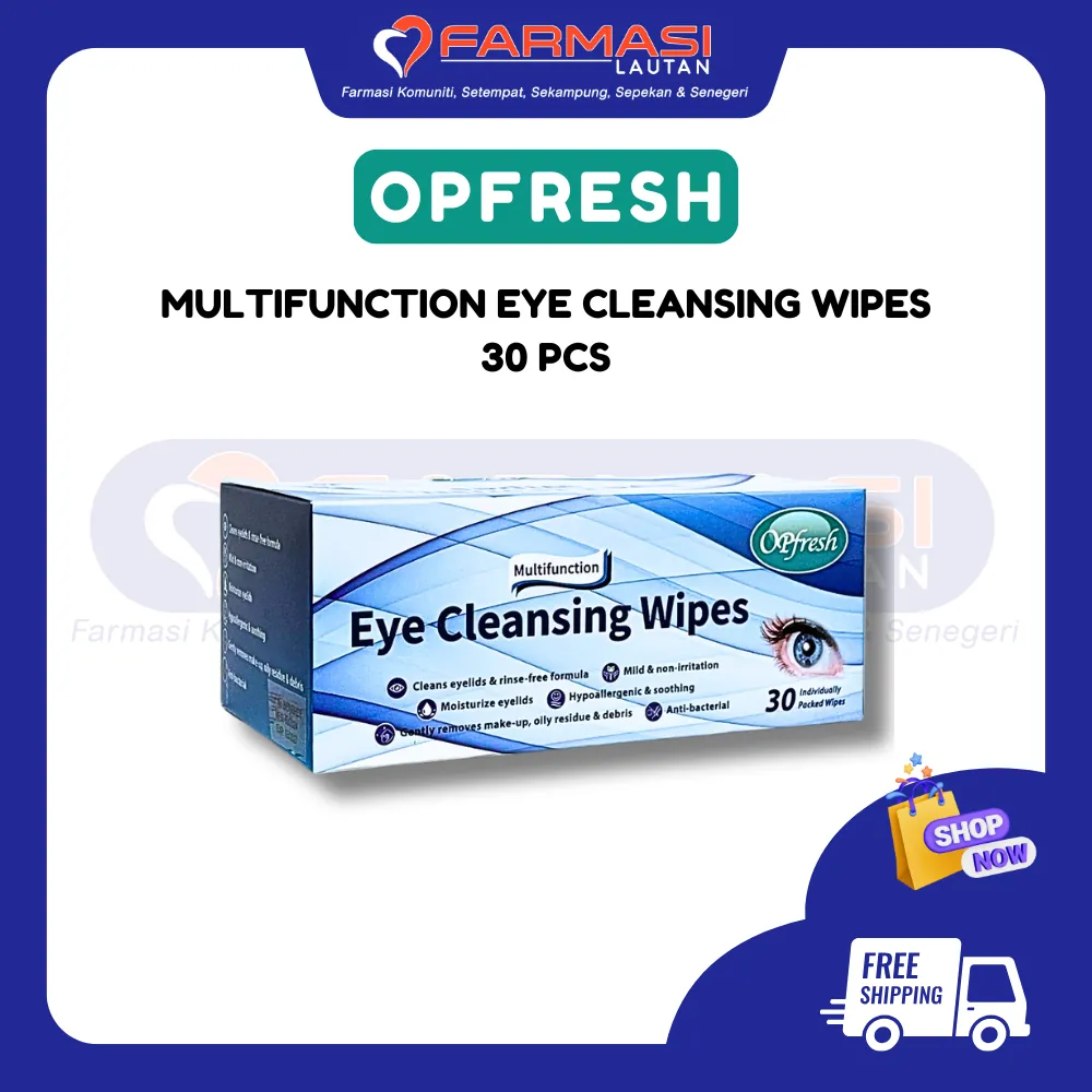 OPFRESH MULTIFUNCTION EYE CLEANSING WIPES 30 PCS