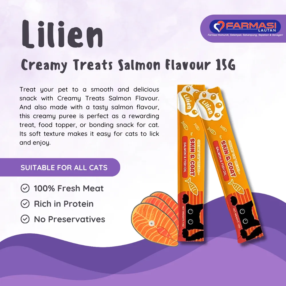 LILIEN CREAMY TREATS SALMON FLAVOUR 15 G