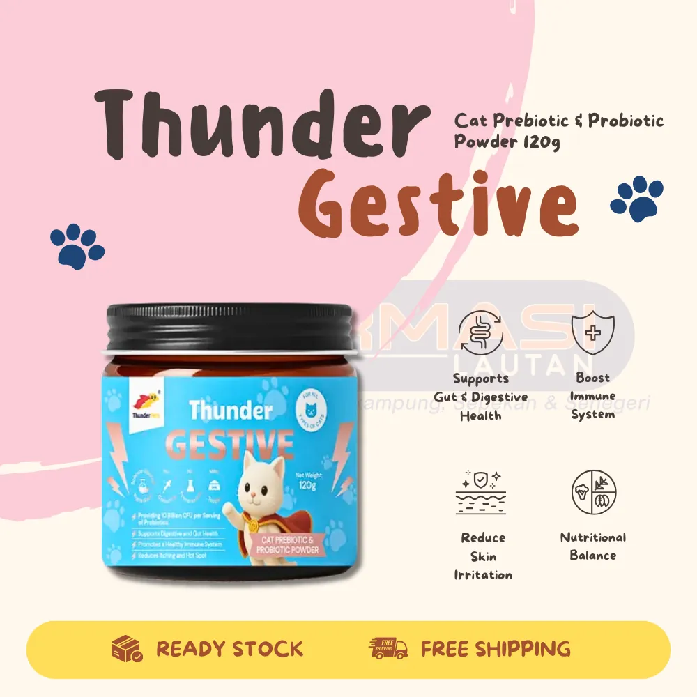 THUNDER GESTIVE CAT PREBIOTIC & PROBIOTIC POWDER 120 G