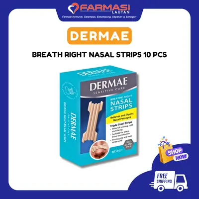 DERMAE BREATH RIGHT NASAL STRIPS 10 PCS