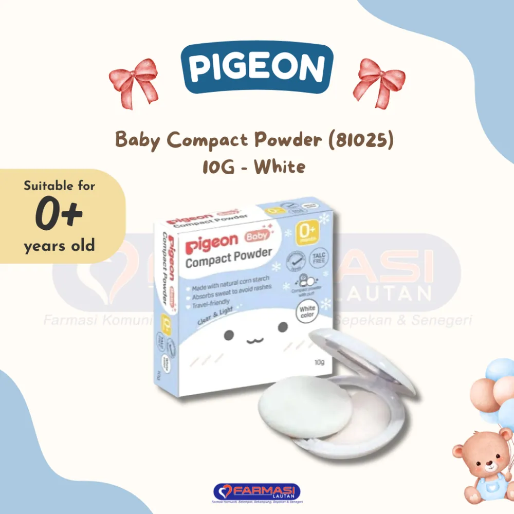 PIGEON 81025 BABY COMPACT POWDER 10 G WHITE COLOUR