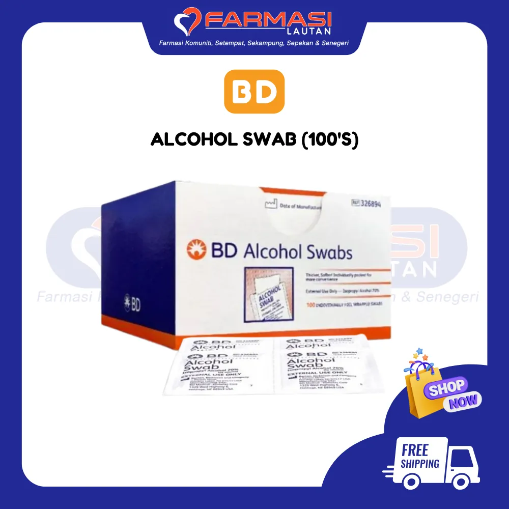 BD ALCOHOL SWABS 100 PCS