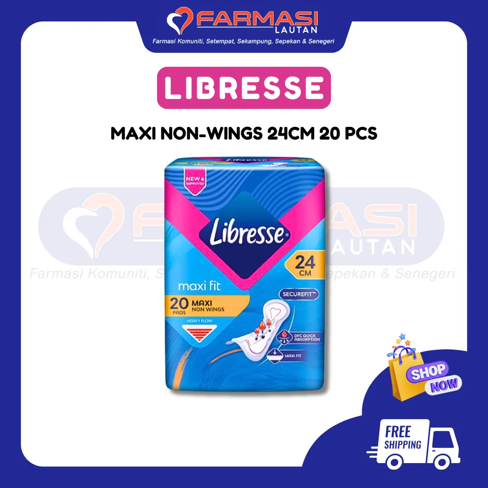 LIBRESSE MAXI NON WINGS 24 CM 20 PADS