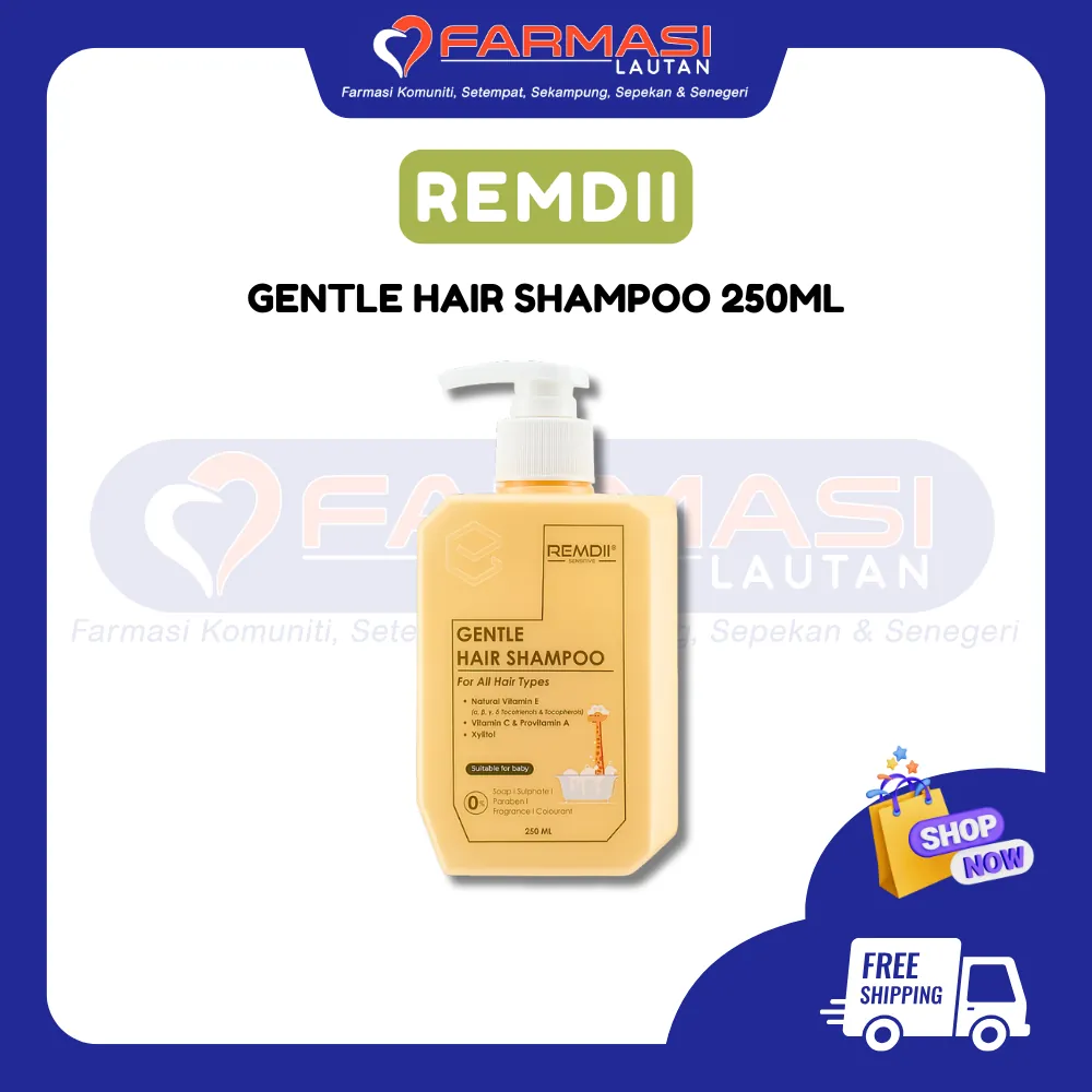 REMDII GENTLE HAIR SHAMPOO 250 ML (PUMP)