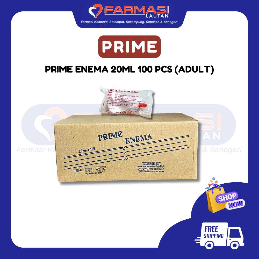 PRIME ENEMA 20 ML 100 PCKTS