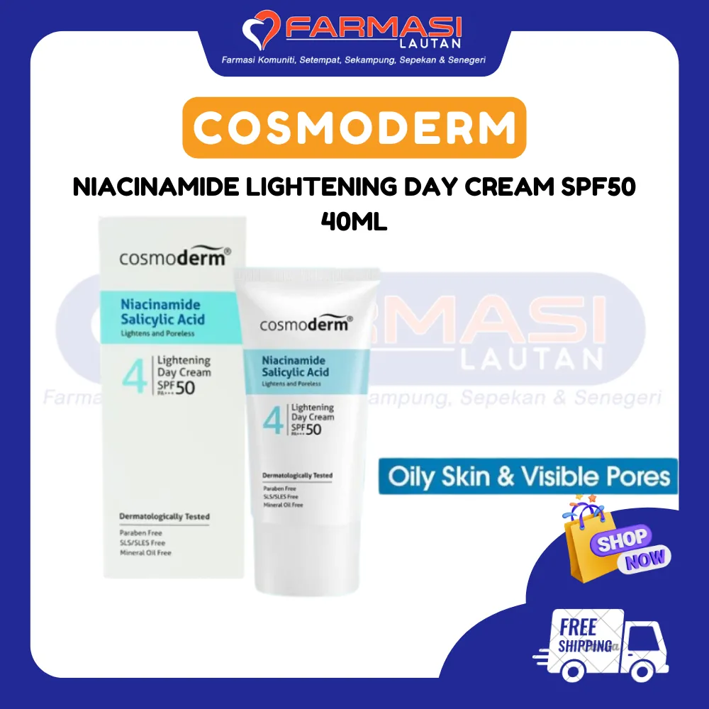 COSMODERM NIACINAMIDE LIGHTENING DAY CREAM SPF 50 40 ML