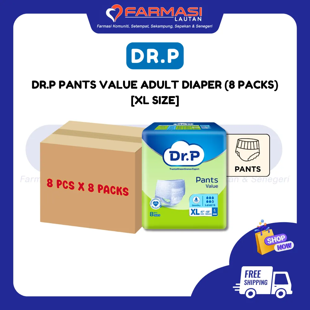 TENA DR.P PANTS VALUE XL 8 PANTS X 8 PCKTS