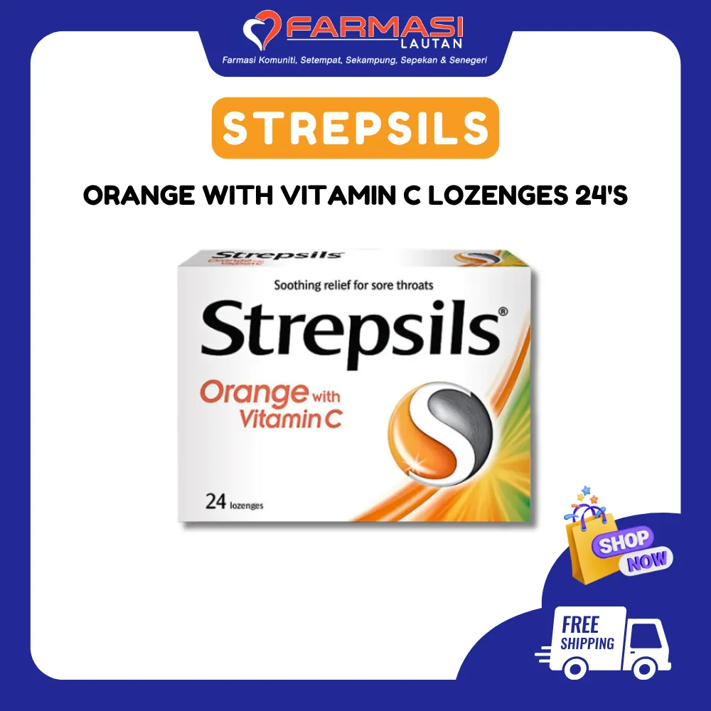 STREPSILS ORANGE WITH VIT C 24 LZGS