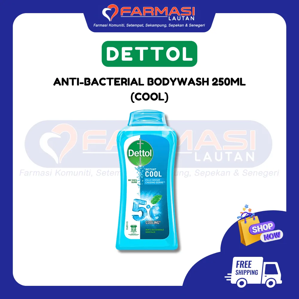 DETTOL ANTI-BACTERIAL BODYWASH COOL 250 ML