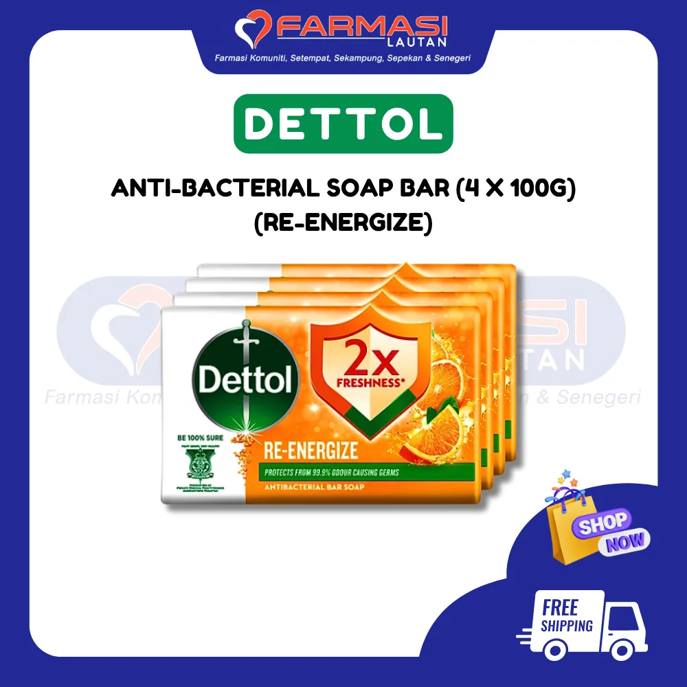 DETTOL ANTI-BACTERIAL RE-ENERGIZE 120 G BAR SOAP 3P