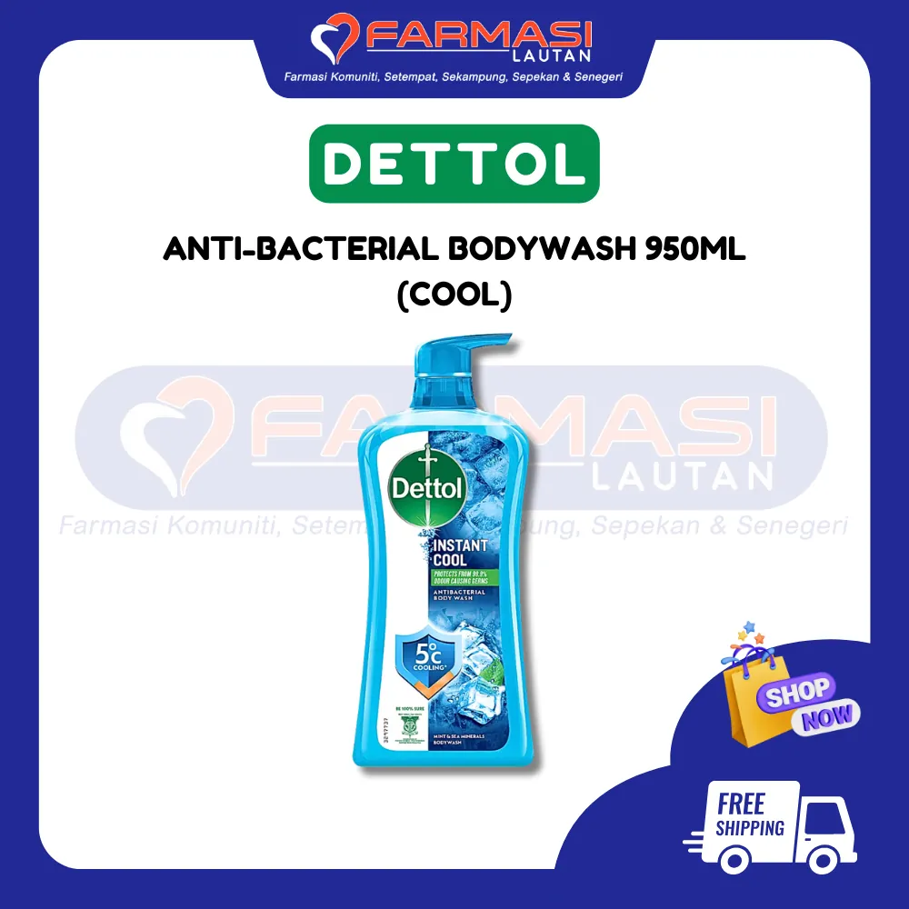 DETTOL ANTI-BACTERIAL BODYWASH COOL 950 ML