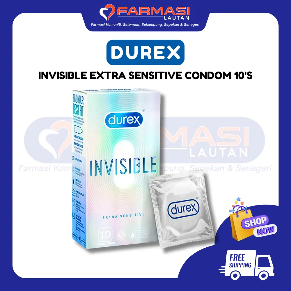 DUREX INVISIBLE EXTRA THIN SENSITIVE 10 CONDOMS