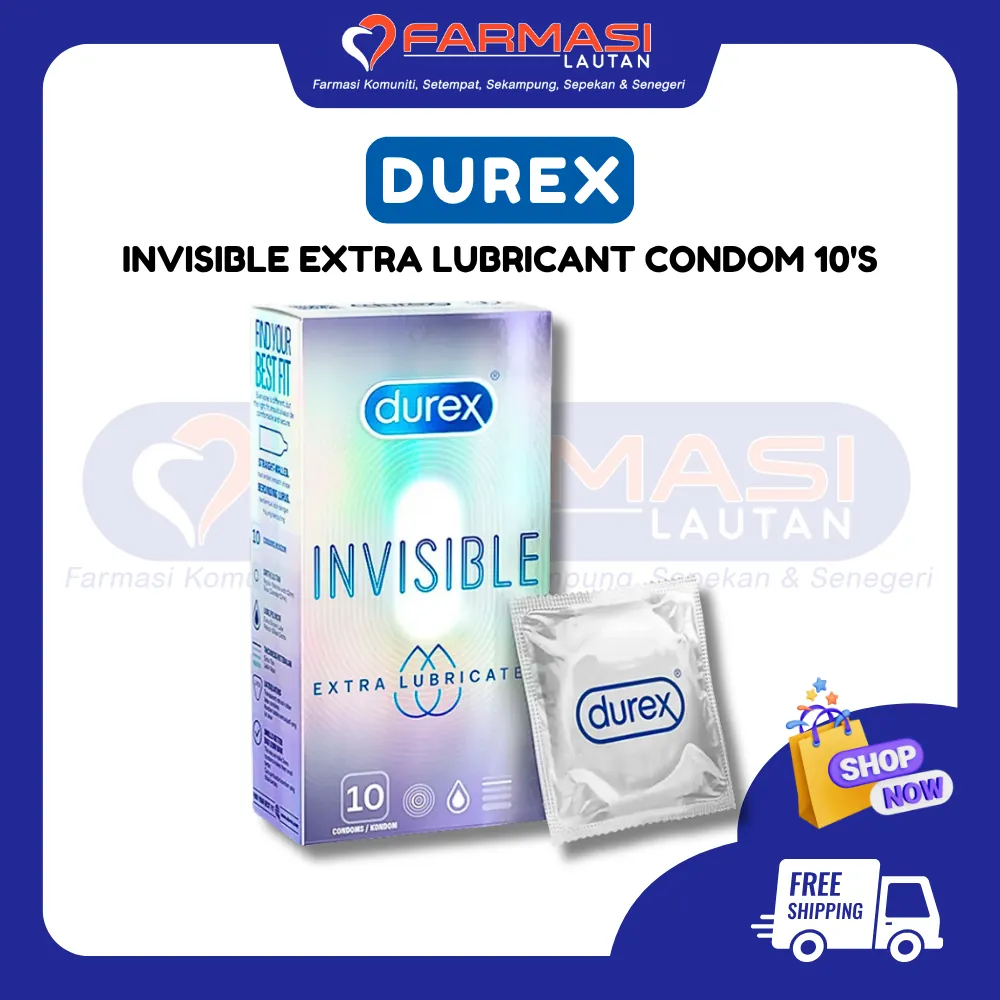 DUREX INVISIBLE EXTRA THIN LUBRICATED 10 CONDOMS