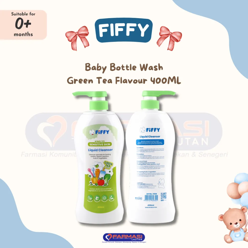 FIFFY BABY BOTTLE WASH GREEN TEA FLAVOR 400ML