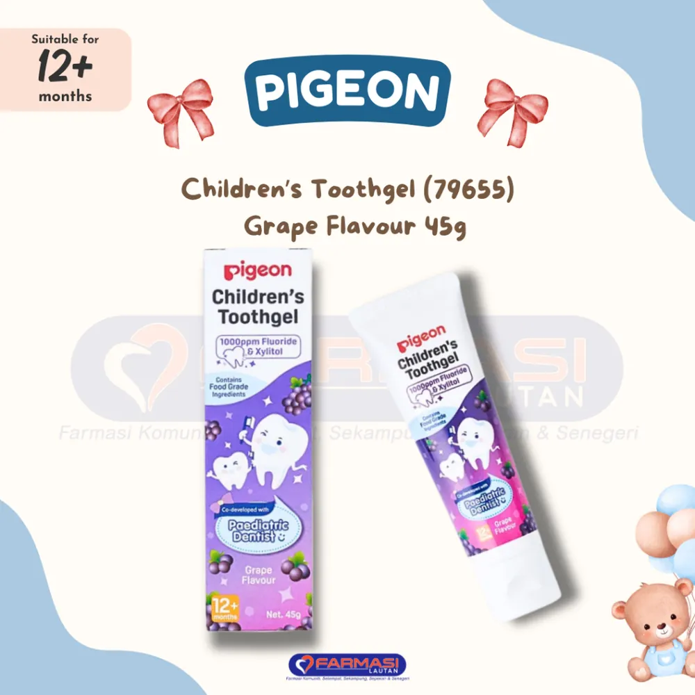 PIGEON 78207/79655  CHILDREN'S TOOTHGEL GRAPE 45 G