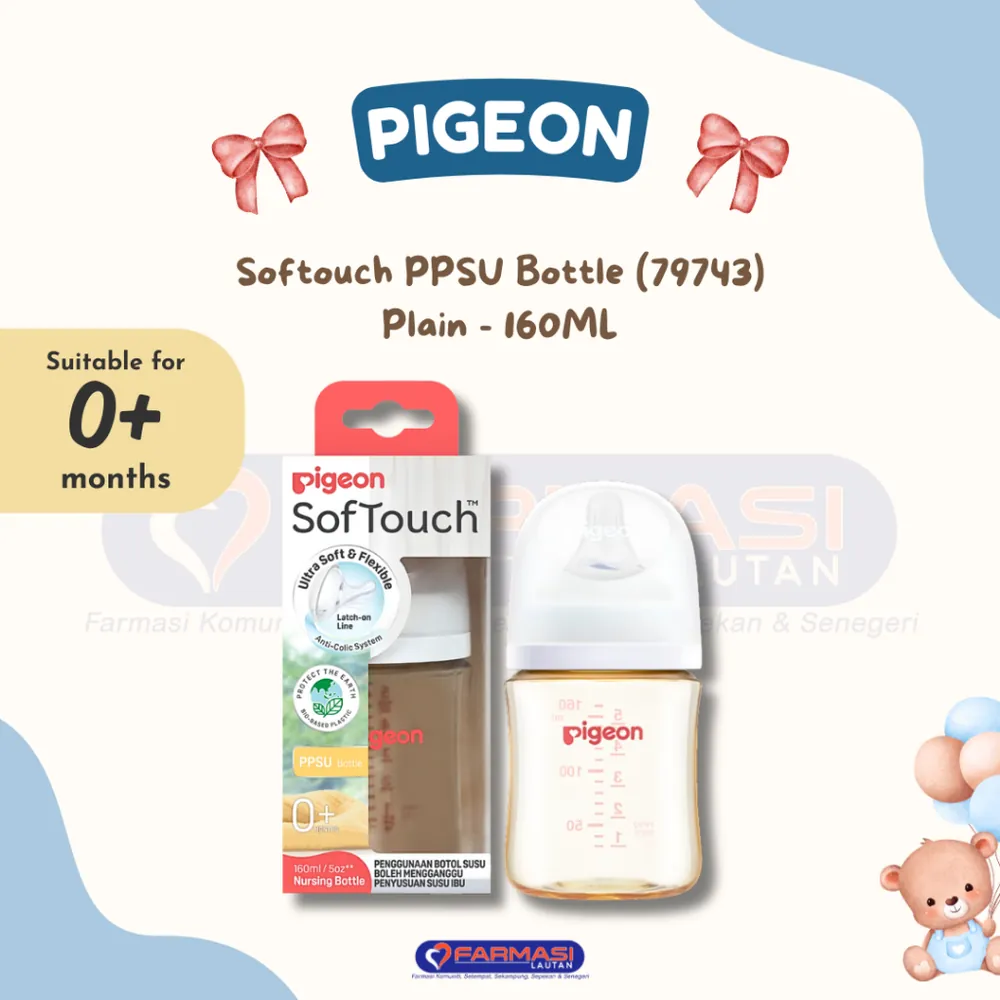 PIGEON 79743 SOFTOUCH PPSU BOTTLE 0+ MONTHS 160 ML