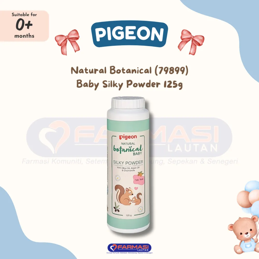 PIGEON 79899 NATURAL BOTANICAL BABY SILKY POWDER 125 G