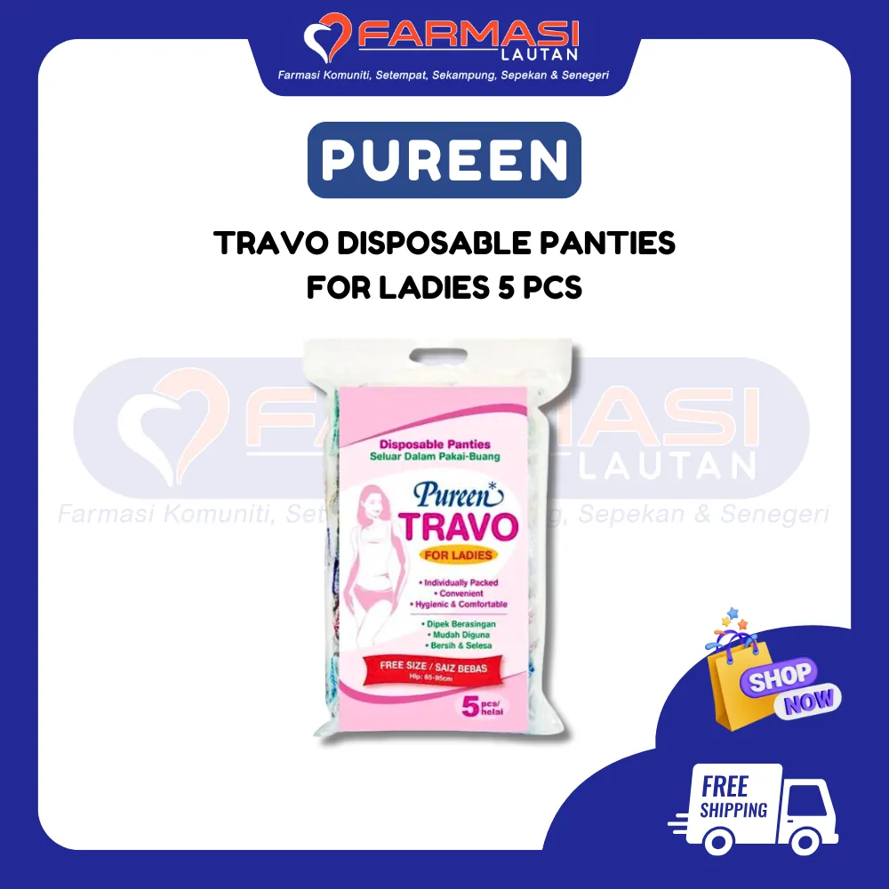PUREEN TRAVO LADIES FREE SIZE 5 DISPOSABLE PANTIES