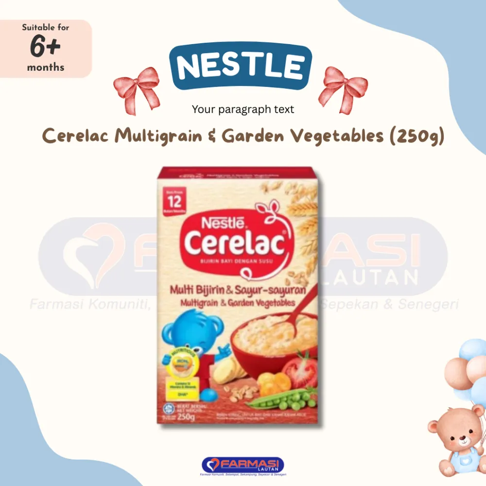 CERELAC WITH MILK MULTI GRAIN & GARDEN VEGETABLES 250 G