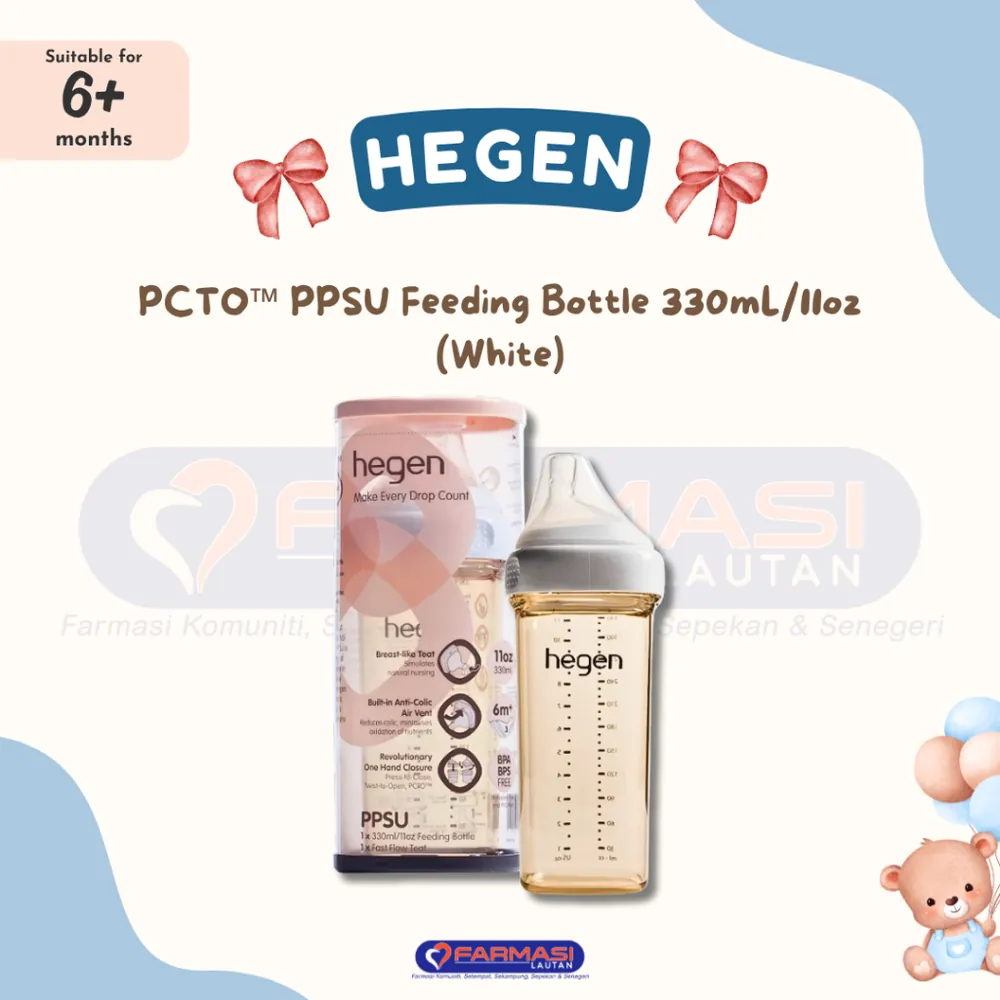 HEGEN PPSU FEEDING BOTTLE 6+ MONTHS 330 ML