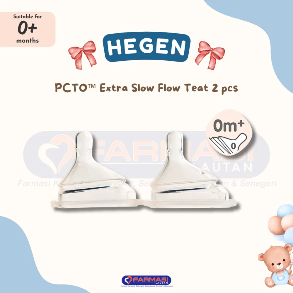 HEGEN EXTRA SLOW FLOW TEATS 0M+ 2 PCS