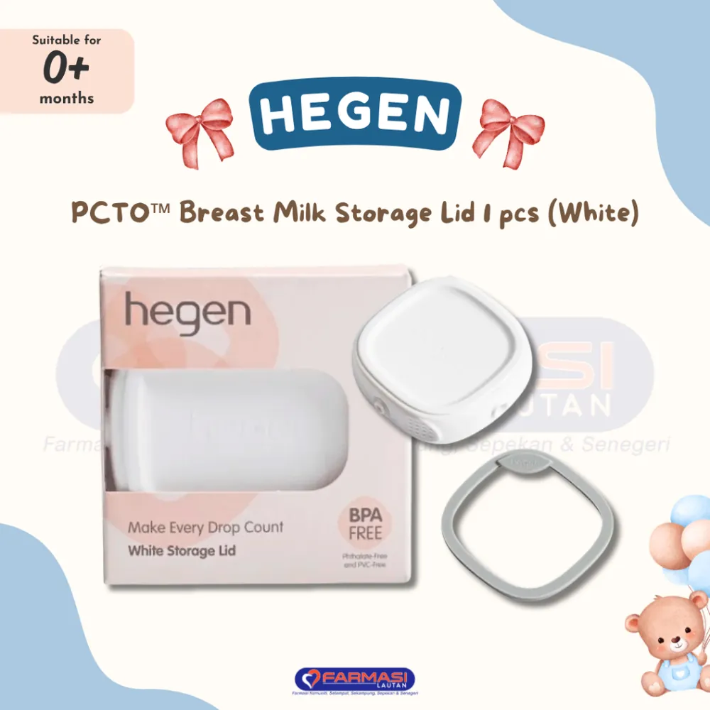 HEGEN BREAST MILK STORAGE LID WHITE 1'S