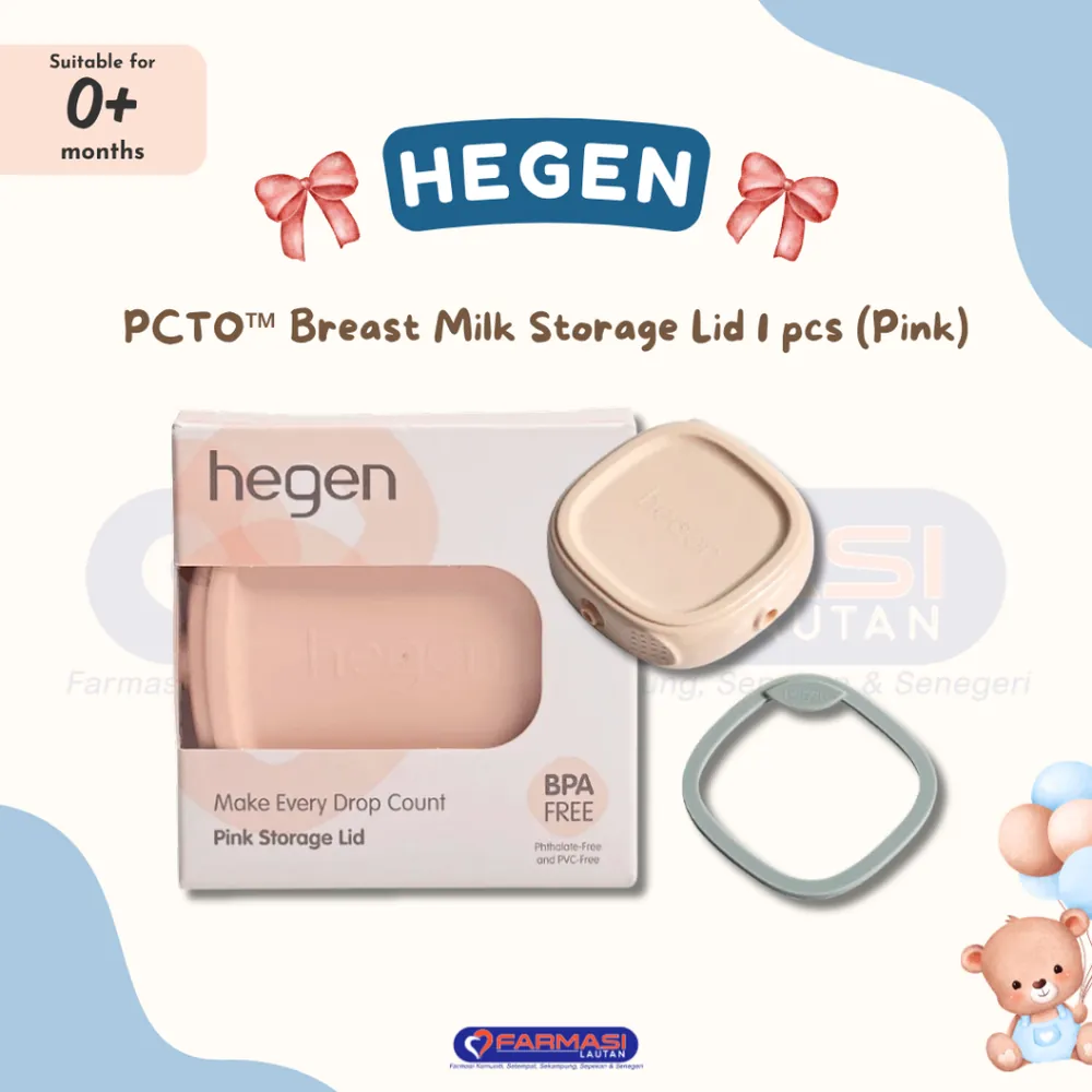 HEGEN BREAST MILK STORAGE LID PINK 1'S